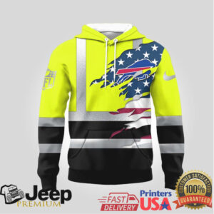 Buffalo Bills Official NFL Patriotic Hi Vis Safety Hoodie