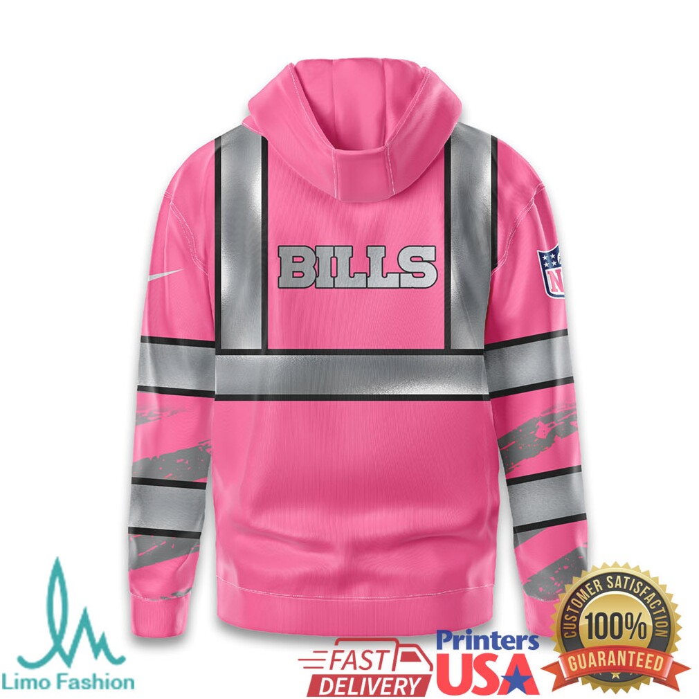 Buffalo Bills Official NFL Pink High Visibility Hoodie Buffalo Bills Official NFL Pink High Visibility Hoodie