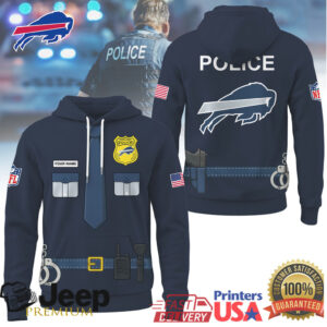 Buffalo Bills Official NFL Police Office Costume 3D Hoodie