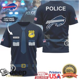 Buffalo Bills Official NFL Police Office Costume 3D Hoodie