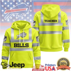 Buffalo Bills Official NFL Teacher Safety Hi Vis Hoodie