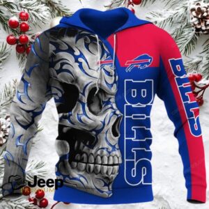 Buffalo Bills Skull Fury NFL Hoodie