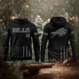 Buffalo Bills x Back To Black Football Hoodie Limited 2025 3D Unisex Hoodie