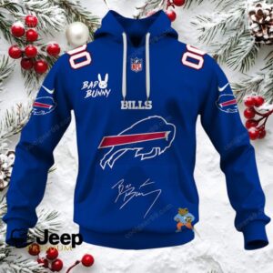 Buffalo Bills x Bad Bunny Super Bowl 2026 NFL Hoodie