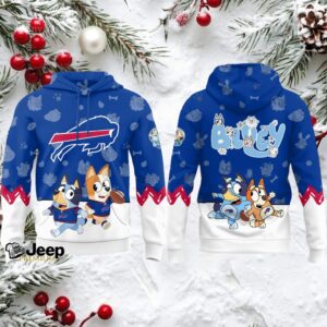 Buffalo Bills x Bluey Night Hoodie Football Hoodie 3D