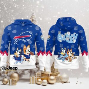 Buffalo Bills x Bluey Night Hoodie Football Hoodie 3D