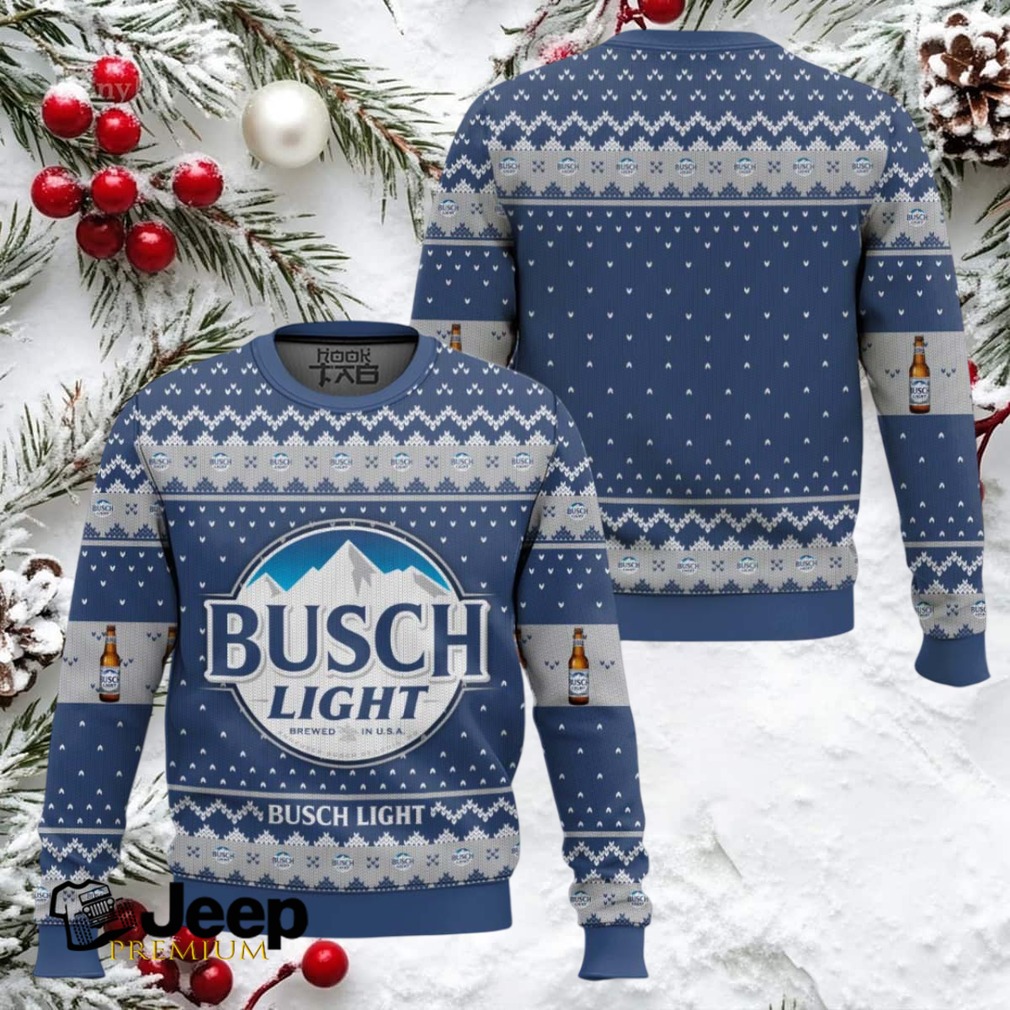 Busch Light American Beer Ugly Christmas Sweater Busch Light American Beer Ugly Christmas Sweater