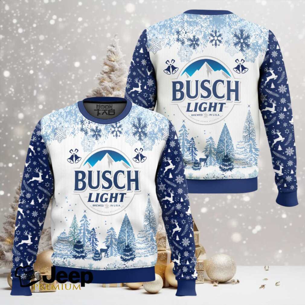 Busch Light American Lager Ugly Christmas Sweater Busch Light American Lager Ugly Christmas Sweater