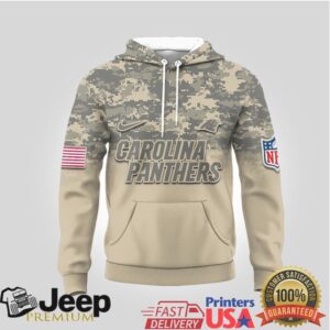 Carolina Panthers Official NFL Thank You For Your Service 3D Hoodie