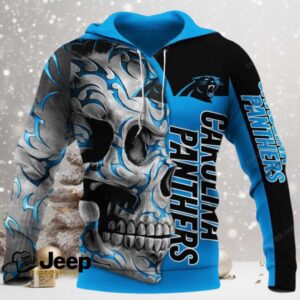 Carolina Panthers Skull Fury NFL Hoodie