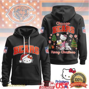 Chicago Bears Official NFL Hello Kitty Christmas 3D Hoodie