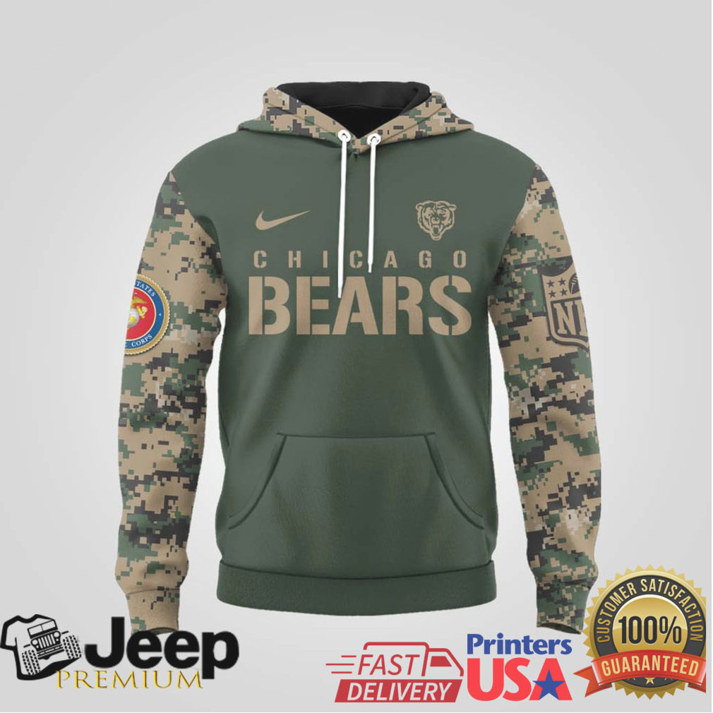 Chicago Bears Official NFL Marine Veteran Hoodie Chicago Bears Official NFL Marine Veteran Hoodie