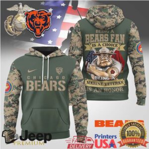 Chicago Bears Official NFL Marine Veteran Hoodie