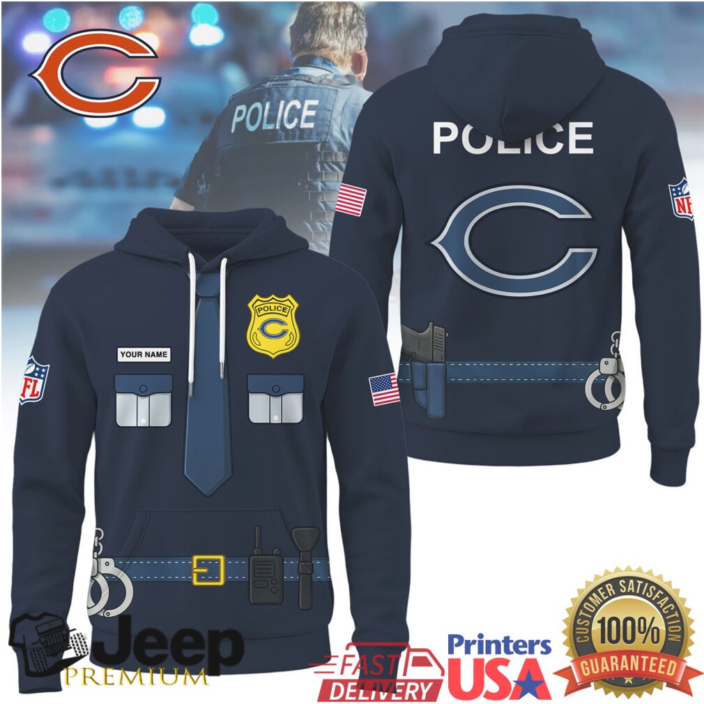 Chicago Bears Official NFL Police Office Costume 3D Hoodie Chicago Bears Official NFL Police Office Costume 3D Hoodie