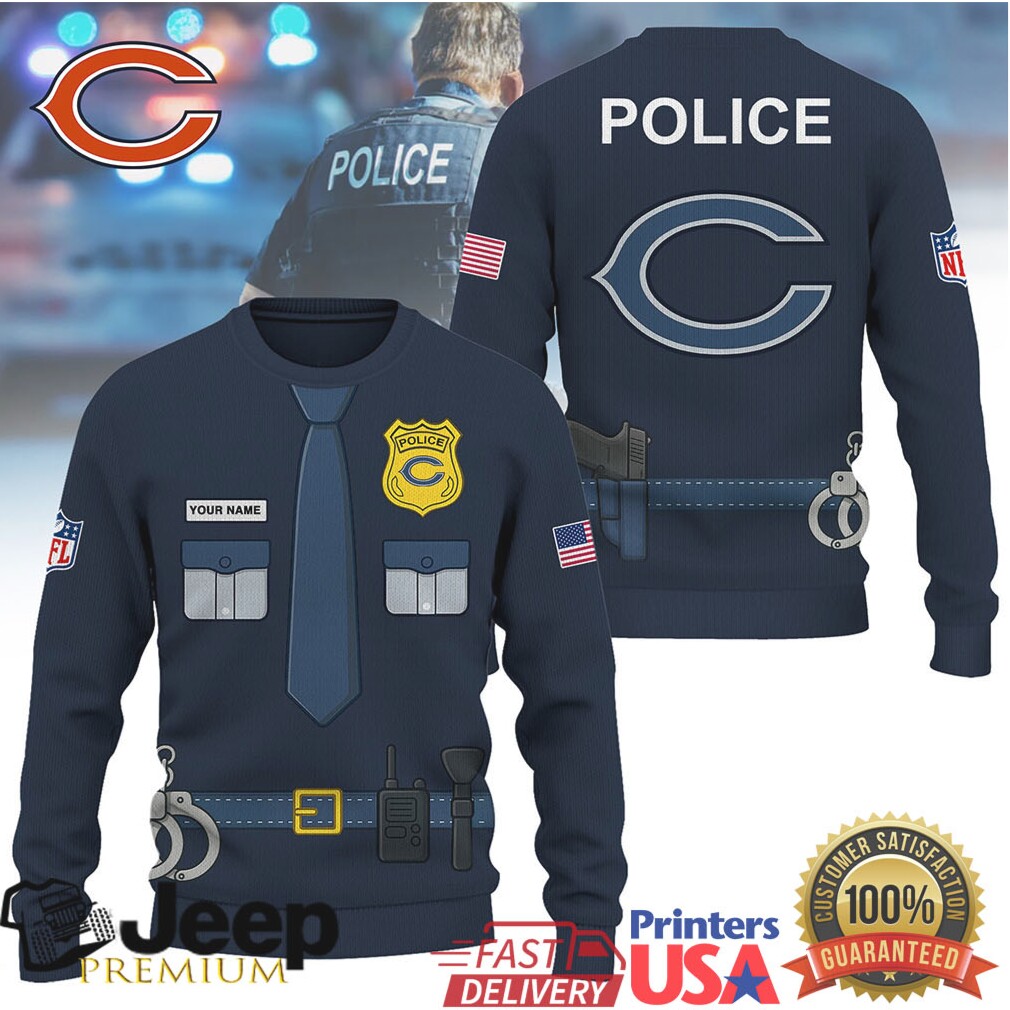 Chicago Bears Official NFL Police Office Costume 3D Hoodie Chicago Bears Official NFL Police Office Costume 3D Hoodie
