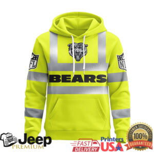 Chicago Bears Official NFL Teacher Safety Hi Vis Hoodie