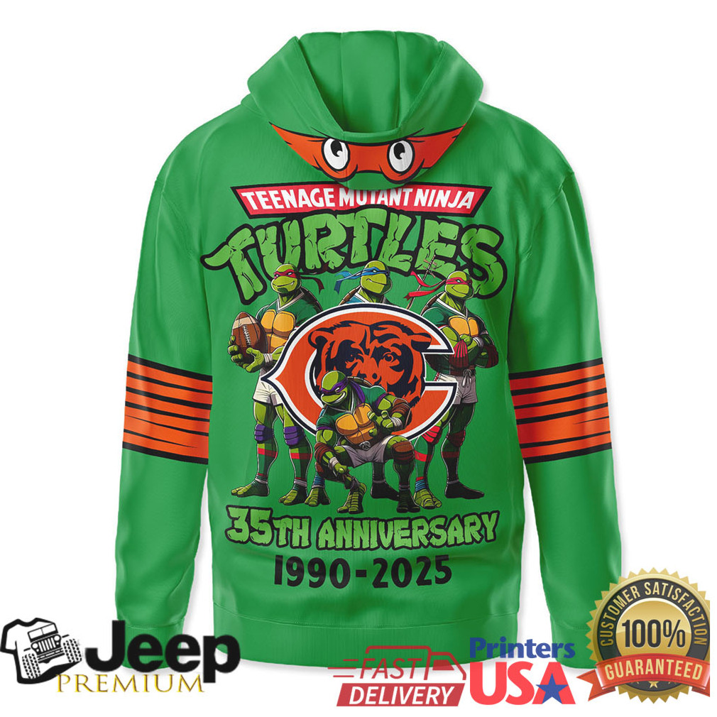 Chicago Bears Official NFL Teenage Mutant Ninja Turtles 35th Anniversary Hoodie Chicago Bears Official NFL Teenage Mutant Ninja Turtles 35th Anniversary Hoodie