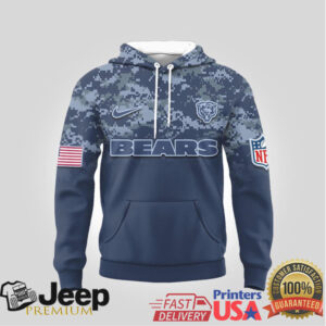 Chicago Bears Official NFL US Navy 3D Hoodie