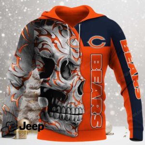 Chicago Bears Skull Fury NFL Hoodie
