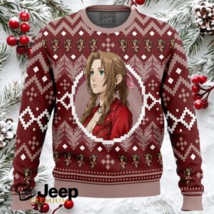 Christmas Aerith Final Fantasy VII Ugly Christmas Sweater