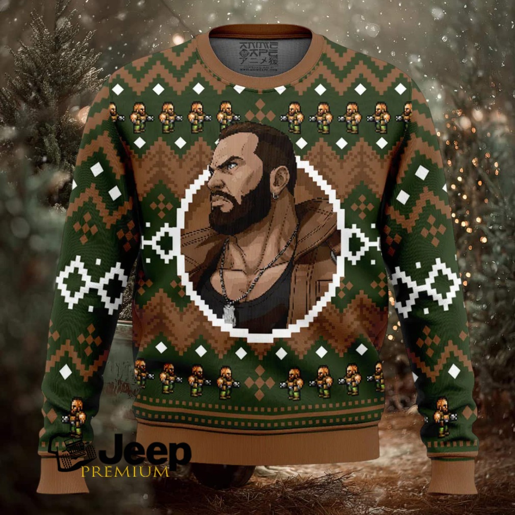 Christmas Barret Final Fantasy VII Ugly Christmas Sweater Christmas Barret Final Fantasy VII Ugly Christmas Sweater