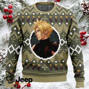 Christmas Cloud Strife Final Fantasy VII Ugly Christmas Sweater