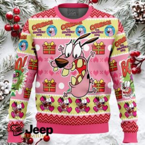 Christmas Courage The Cowardly Dog Ugly Christmas Sweater