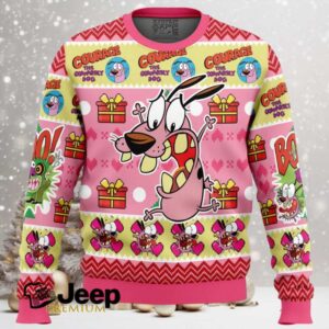 Christmas Courage The Cowardly Dog Ugly Christmas Sweater