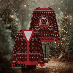 Christmas Demon Cat Ugly Cardigan Sweaters