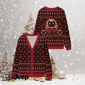 Christmas Demon Cat Ugly Cardigan Sweaters