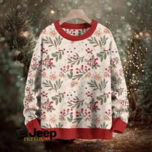 Christmas Holly Berries Crew Neck Sweater Christmas Holly Berries Crew Neck Sweater