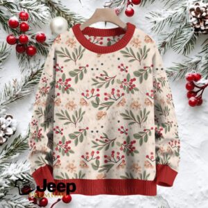 Christmas Holly Berries Crew Neck Sweater