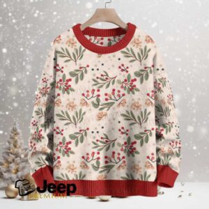 Christmas Holly Berries Crew Neck Sweater