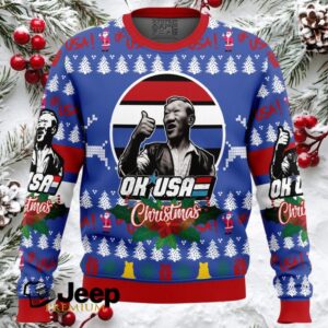 Christmas OK USA Bloodsport Ugly Christmas Sweater