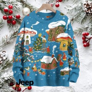 Christmas Printed Crew Neck Sweater