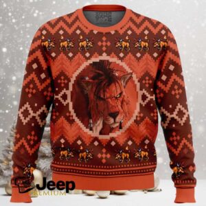 Christmas Red XIII Final Fantasy VII Ugly Christmas Sweater