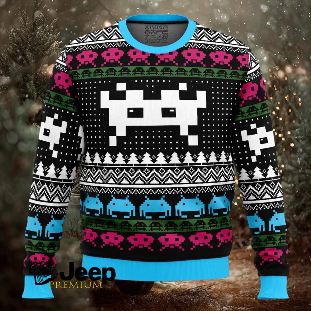 Christmas Space Invaders Ugly Christmas Sweater Christmas Space Invaders Ugly Christmas Sweater