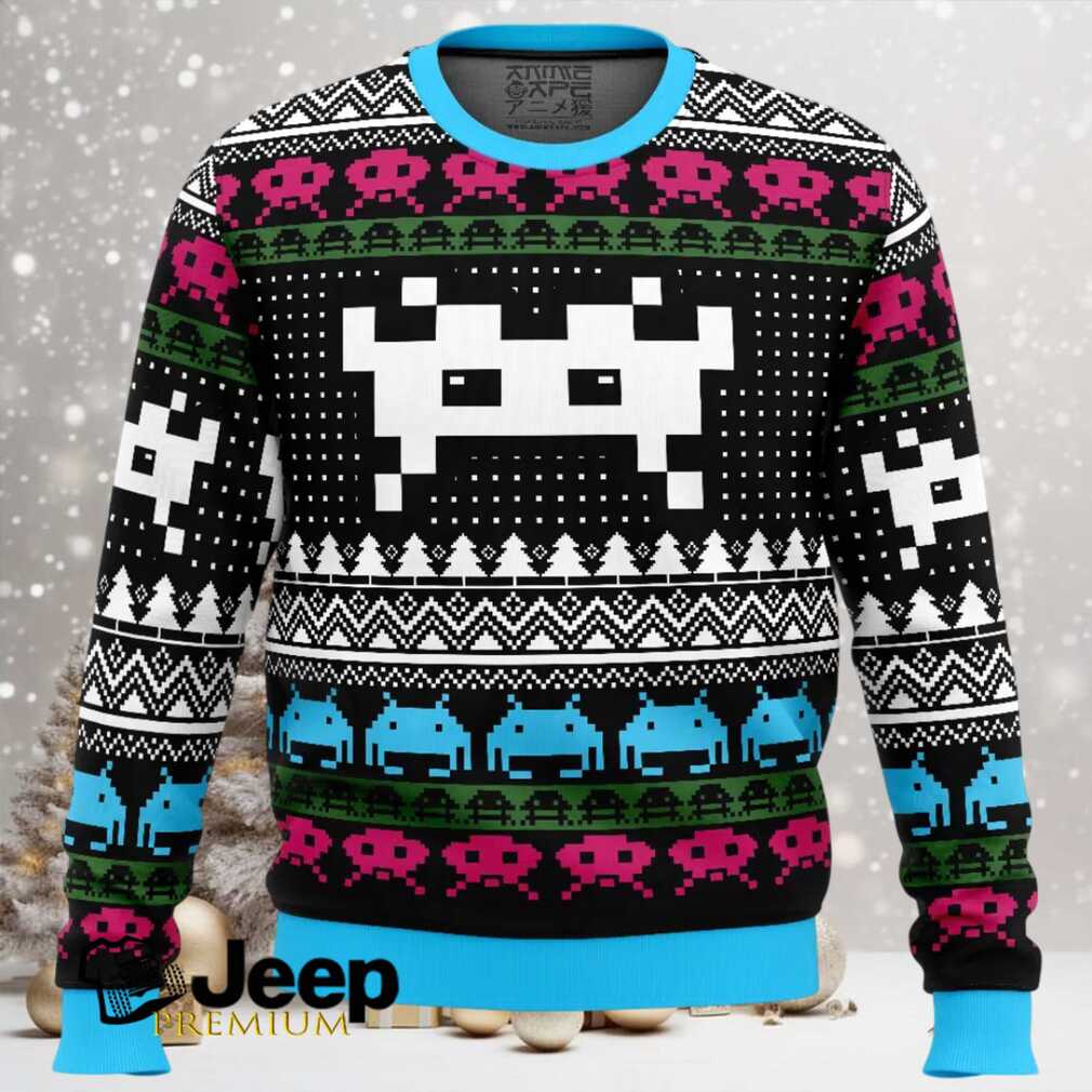 Christmas Space Invaders Ugly Christmas Sweater Christmas Space Invaders Ugly Christmas Sweater