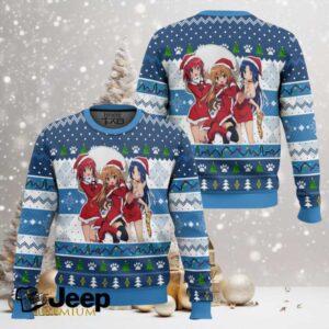Christmas Taiga, Minori And Ami Toradora Ugly Christmas Sweater
