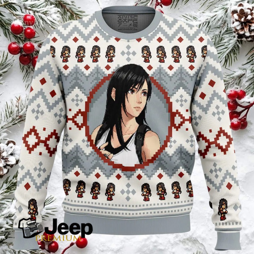 Christmas Tifa Final Fantasy VII Ugly Christmas Sweater Christmas Tifa Final Fantasy VII Ugly Christmas Sweater