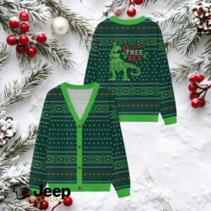 Christmas Tree Rex Ugly Cardigan Sweaters Christmas Tree Rex Ugly Cardigan Sweaters