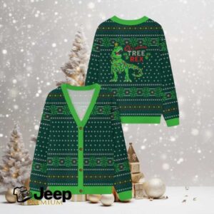 Christmas Tree Rex Ugly Cardigan Sweaters