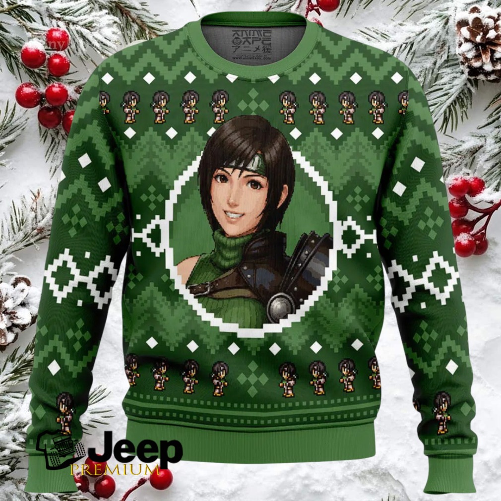 Christmas Yuffie Final Fantasy VII Ugly Christmas Sweater Christmas Yuffie Final Fantasy VII Ugly Christmas Sweater