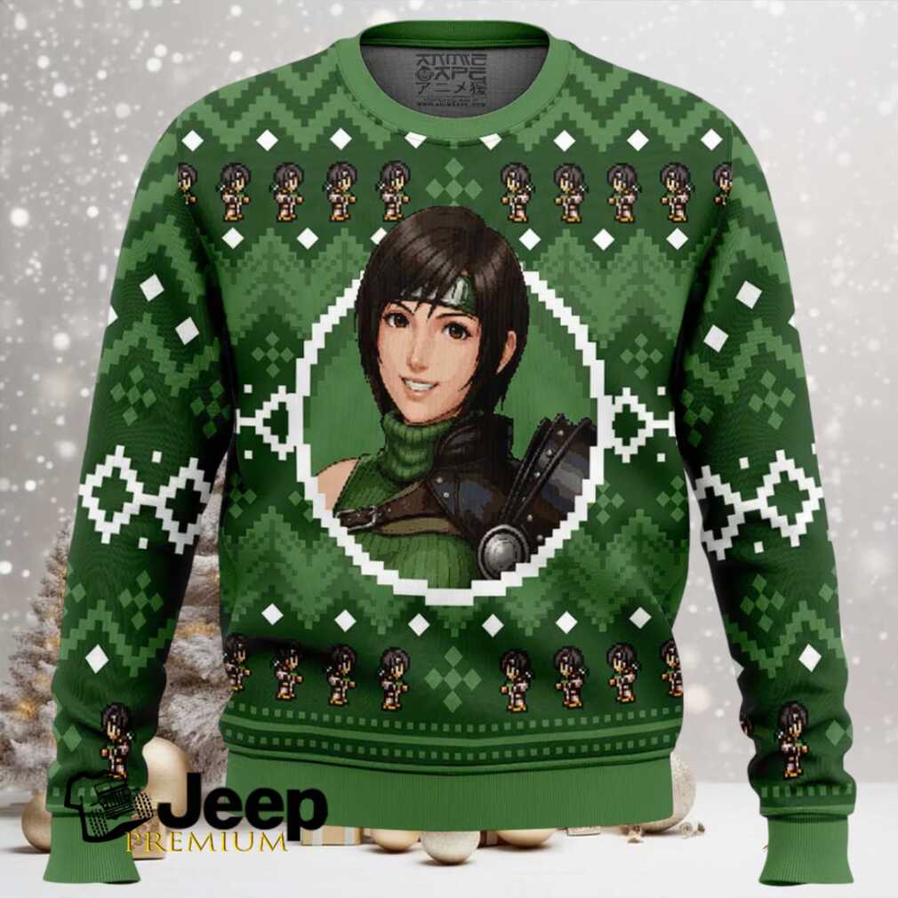 Christmas Yuffie Final Fantasy VII Ugly Christmas Sweater Christmas Yuffie Final Fantasy VII Ugly Christmas Sweater