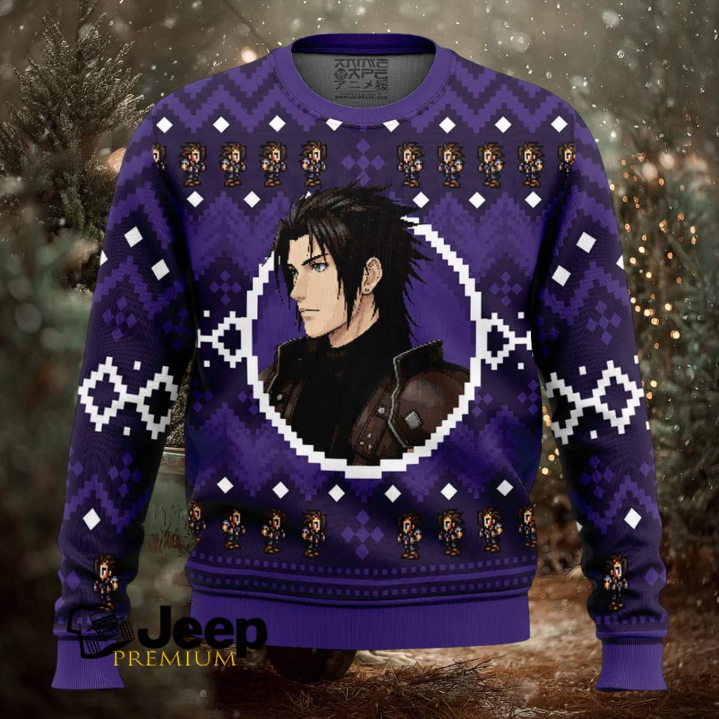 Christmas Zack Final Fantasy VII Ugly Christmas Sweater Christmas Zack Final Fantasy VII Ugly Christmas Sweater