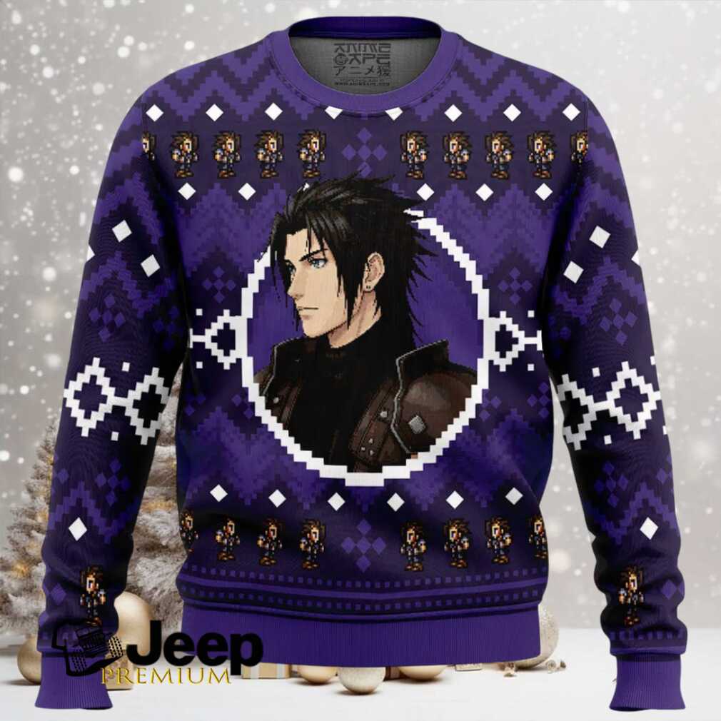 Christmas Zack Final Fantasy VII Ugly Christmas Sweater Christmas Zack Final Fantasy VII Ugly Christmas Sweater