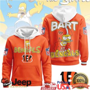 Cincinnati Bengals Official NFL Bart Simpson Hoodie