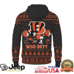 Cincinnati Bengals Official NFL Cozy Snoopy Football Fan Hoodie