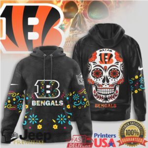 Cincinnati Bengals Official NFL Dia de los Muertos Limited Editions Hoodie