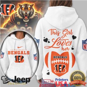 Cincinnati Bengals Official NFL Game Day Waffle Hoodie